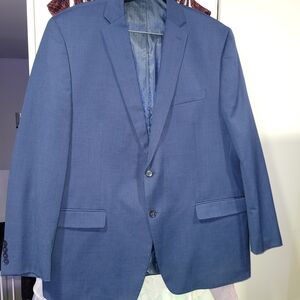 Michael Strahan Mens 48Long Navy Blue Blazer Jacket